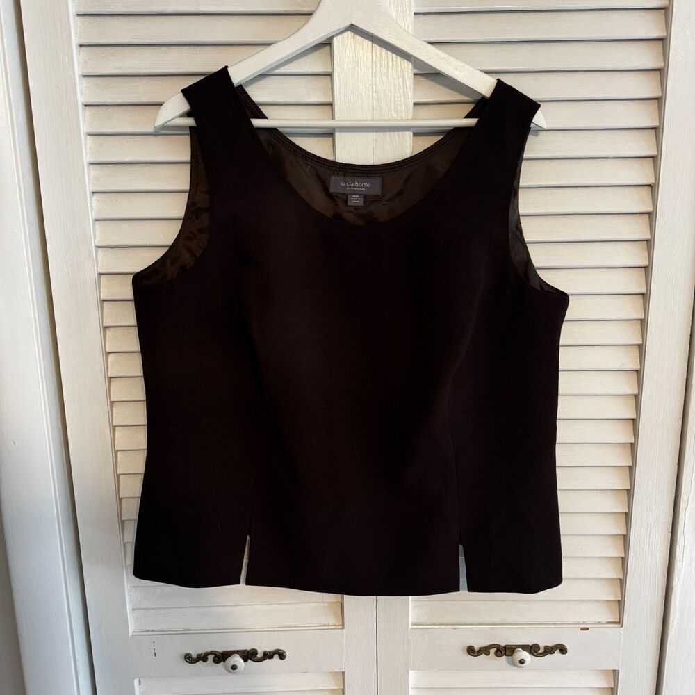 Plus Size‎ Liz Claiborne Dark Academia Professional Structured Career Tank
